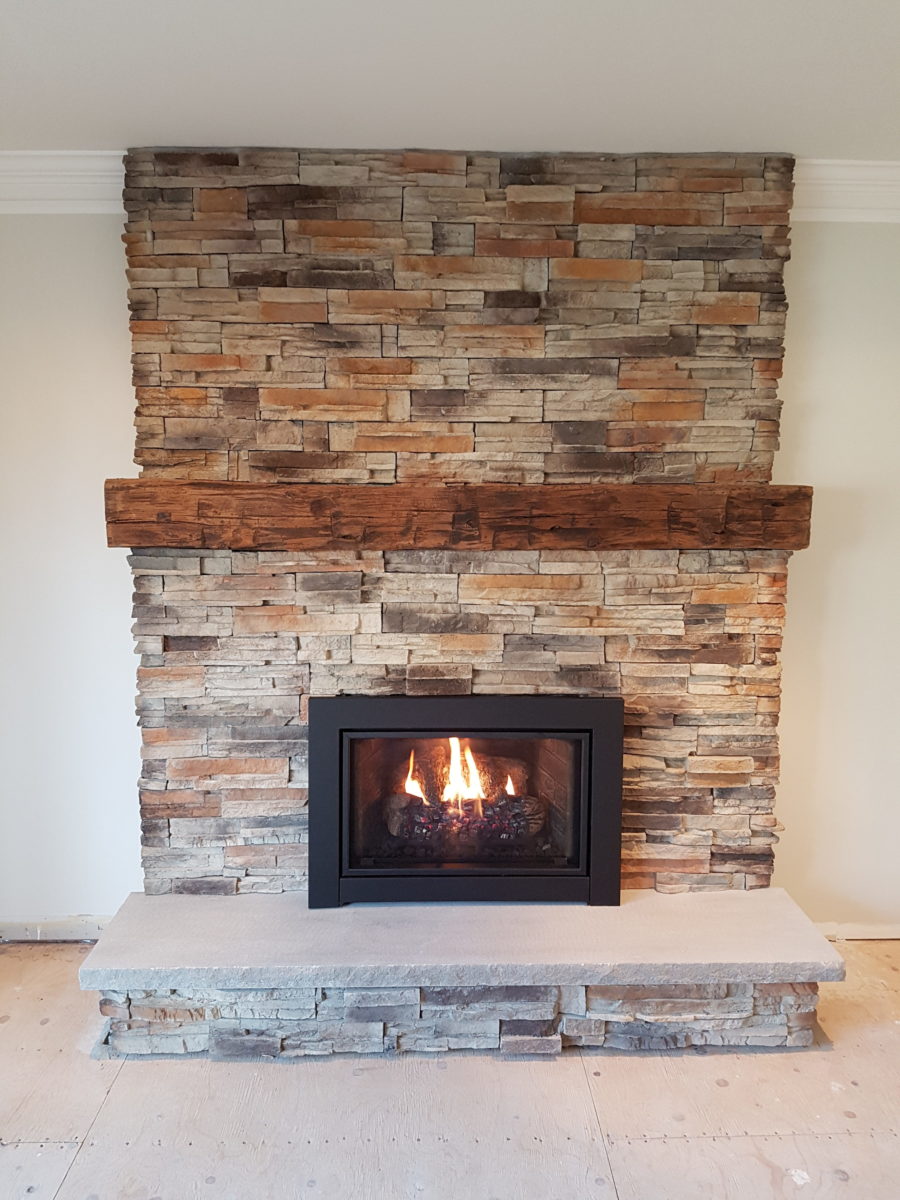 reclaimed wood fireplace mantel