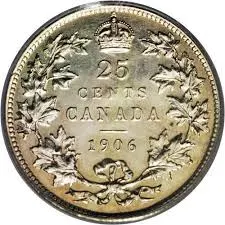 Rare Canadian Quarters: 1906 small crown