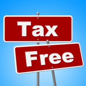 tax free savings account: sign that reads tax free