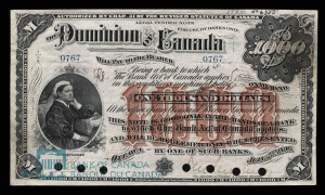 1896 Dominion of Canada Thousand Dollar Bill