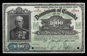 1924 Dominion of Canada Thousand Dollar Bill
