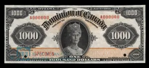 1925 Dominion of Canada Thousand Dollar Bill