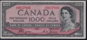 1954 Devil's Face Thousand Dollar Bill