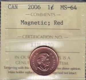 Canada 2006 magnetic penny worth a lot of money