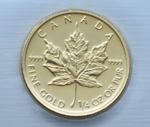 Buying gold Royal Canadian Mint 1:4 ounce fine gold 9999