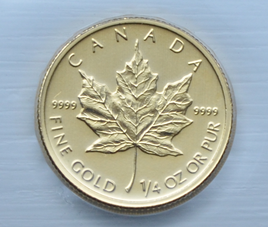 1/4 ounce gold Canadian Maple Leaf