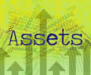 income generating assets : image with the word assets in the centre