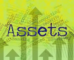 income generating assets : image with the word assets in the centre