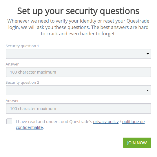 Questrade security questions 4
