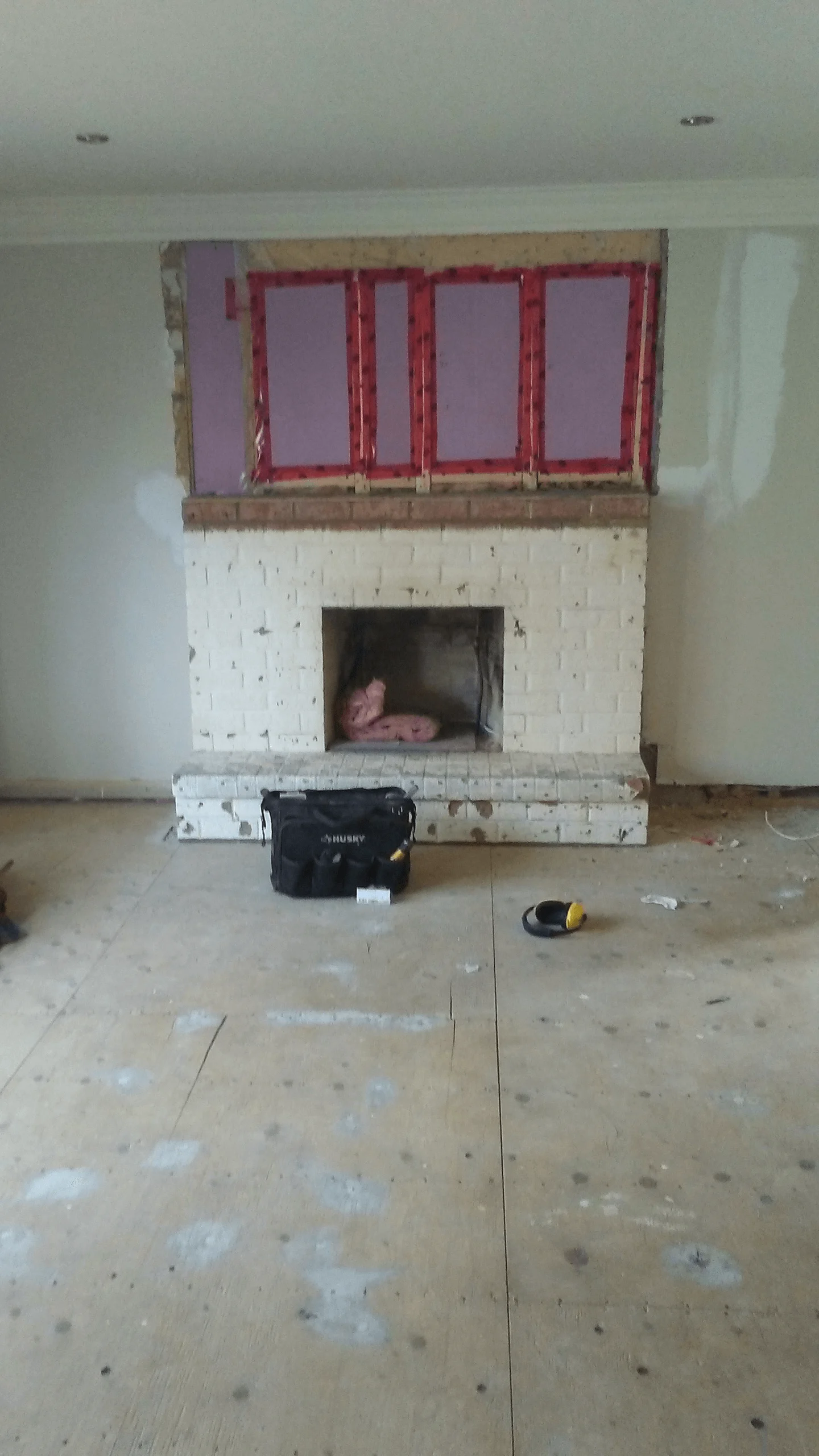 fireplace mantel demo