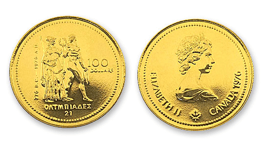 1976 olympic gold coin 22k