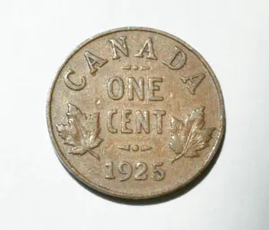 rare penny Canada 1925 Penny