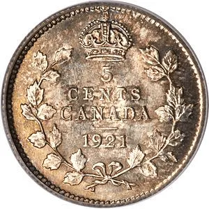 Canada 1921 nickel top 10 most valuable Canadian coins 
