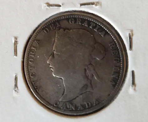 Canada 1875H 25 cents back