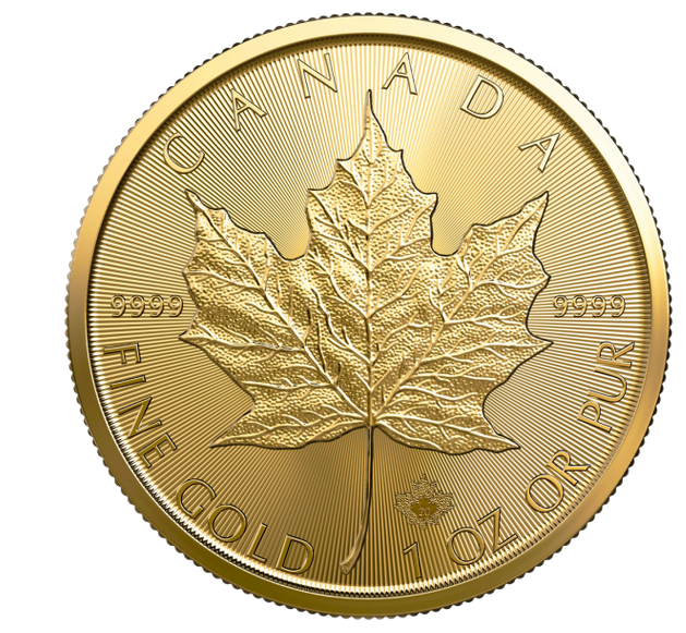 Canada gold maple leaf coin