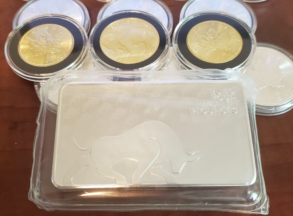 Silver Gold Bull 10 oz Silver Bar