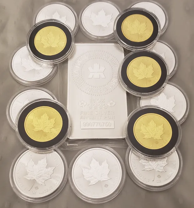 Royal Canadian Mint Gold and Silver Coins and Bars