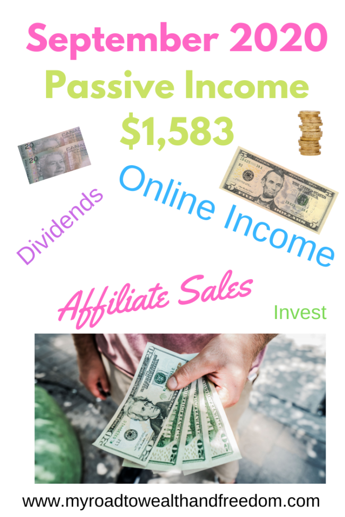 September 2020 Passive Income