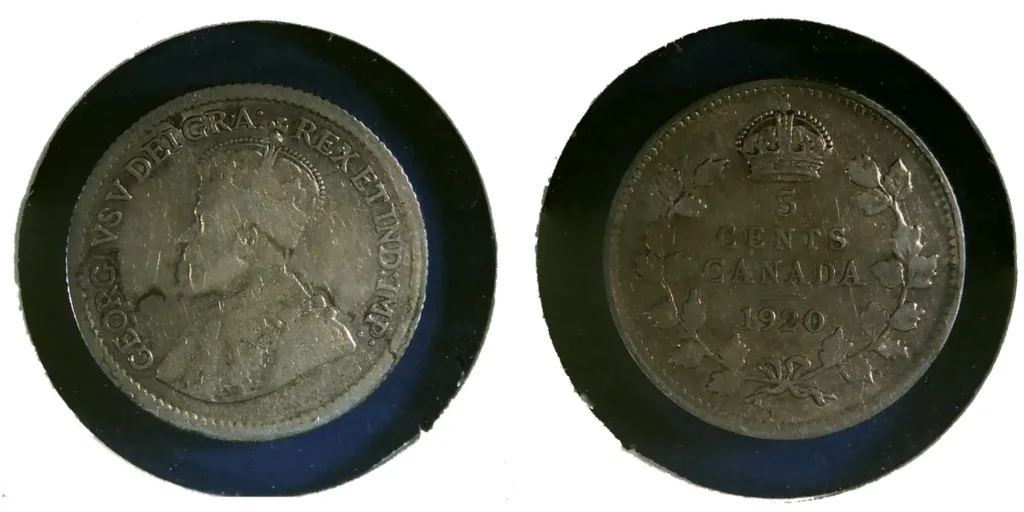 Canada 1920 silver nickel. Canadian nickel silver content 1870 to 1921